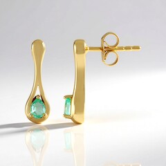 Orecchini in argento con Smeraldo Colombiano
