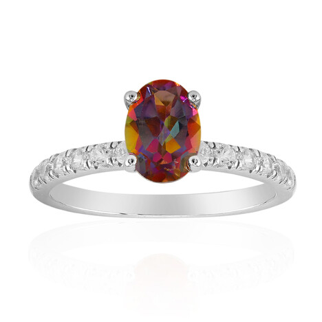 Anello LUXENTER Tazel Con Zirconi Multicolori – Finitura Oro 18 Carati, Gioiello Donna Di Personalità