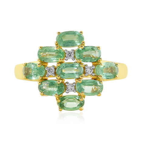 Zilveren ring met Munt Kyanieten