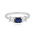 Anello in argento con Spinello Blu Royal