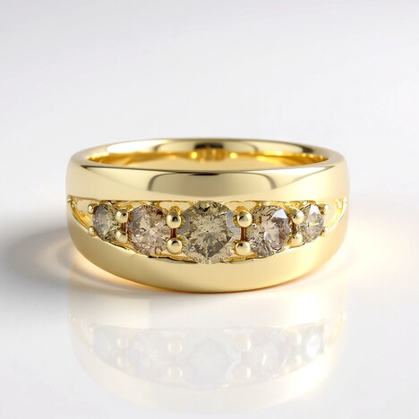 Anello in oro con Diamante Champagne I3 (de Melo Gold)