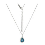 Collana in argento con Topazio Blu Londra