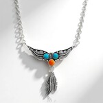 Collana in argento con Turchese Kingman Mohave Blu (Jones Lee)