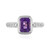 Zilveren ring met een Siberische amethist