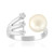 Weiße Süßwasserzuchtperlen-Silberring (TPC)