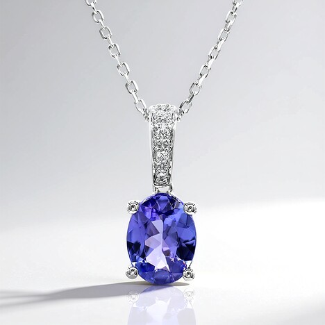 Collana in oro con Tanzanite AAA