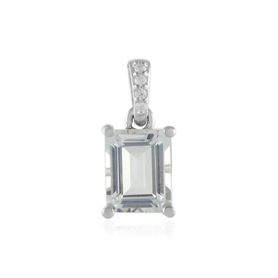 Ciondolo in argento con Topazio Bianco