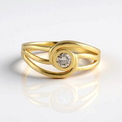 Anello in argento con Diamante Champagne I2 (de Melo Essence)