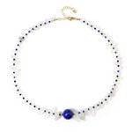 Edelstein-Silberhalskette (Riya)