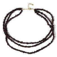 Collier en argent et Grenat du Mozambique