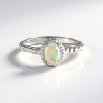 Anello in argento con Opale di Welo
