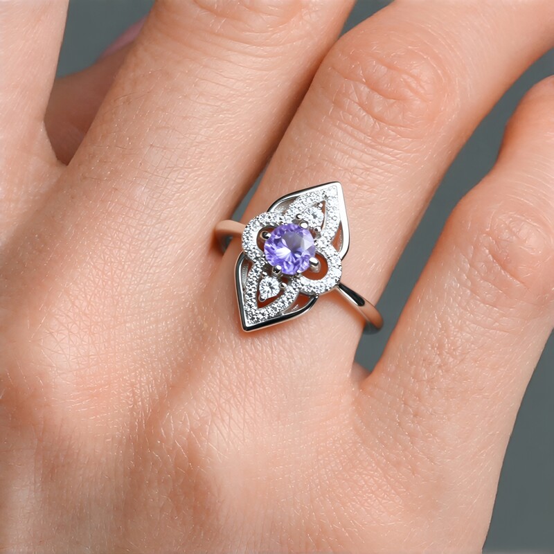 Bague en argent et Tanzanite non chauffée