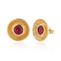 Madagascar Ruby Silver Earrings (de Melo)