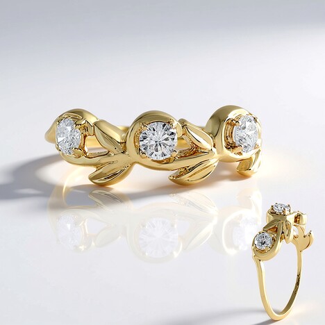 Anello in oro con Diamante I2 (H) (de Melo Gold)