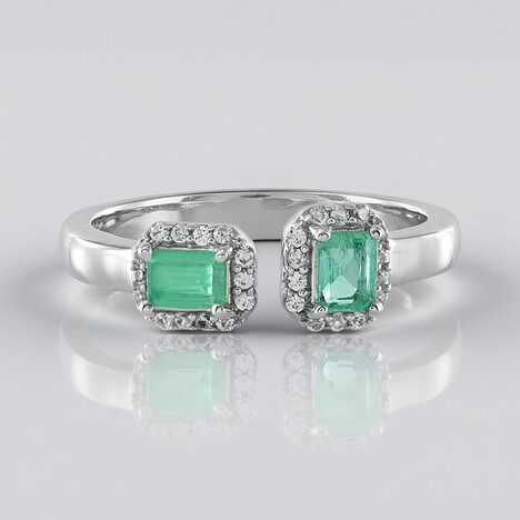 Anello in argento con Smeraldo Etiope
