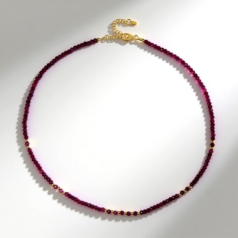 Collana in argento con Rubino Mozambico (Riya)