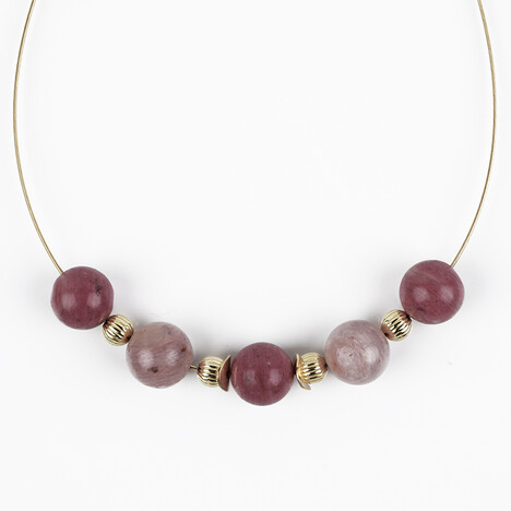 Collar en plata con Rodonita