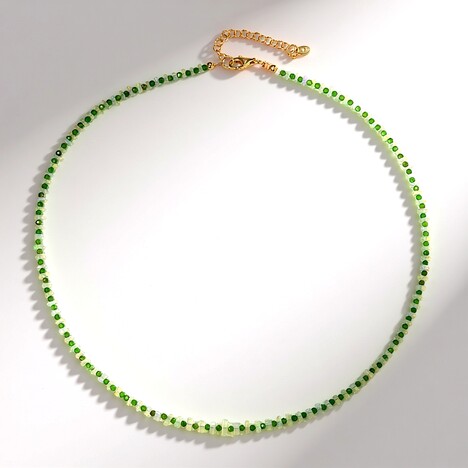 Collana in argento con Diopside Russo