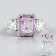 Lavendel-Amethyst-Silberring