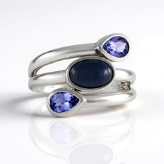 Anello in argento con Opale Blu