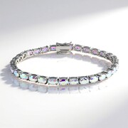 Brazalete en plata con Cuarzo Rayo de luna