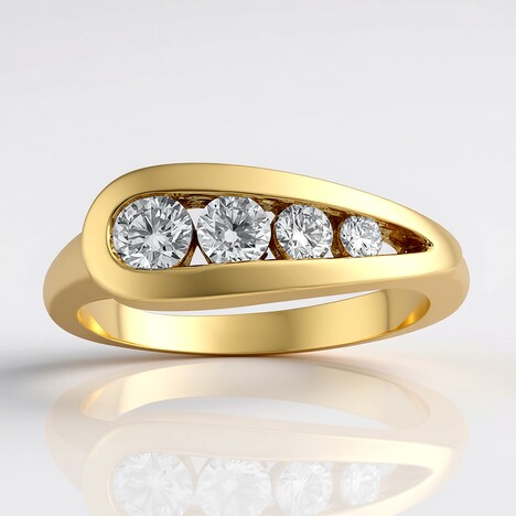 Anello in oro con Diamante SI1 (G) (Annette)