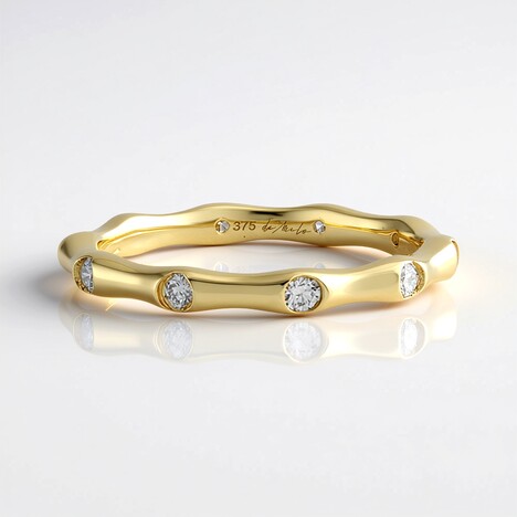Anello in oro con Diamante IF (G) (de Melo Gold)