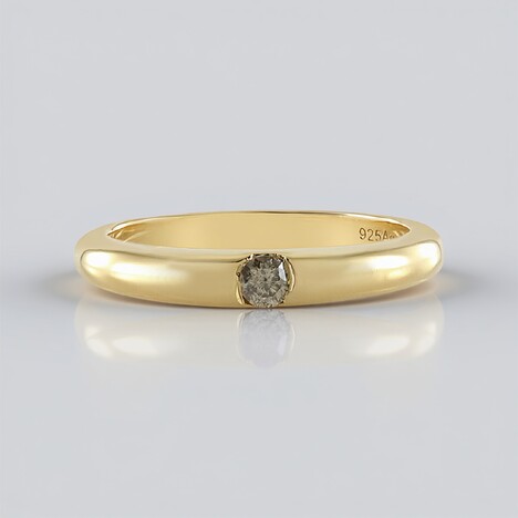 Anello in argento con Diamante Cioccolato I3