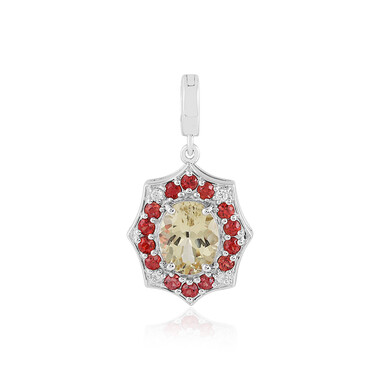 Colgante en plata con Berilo amarillo