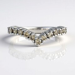 Bague en argent et Diamant chocolat I2