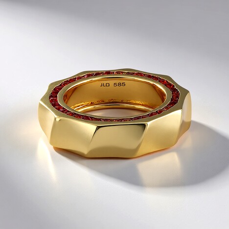 Anello in oro con Rubino Tanzania (de Melo Gold)