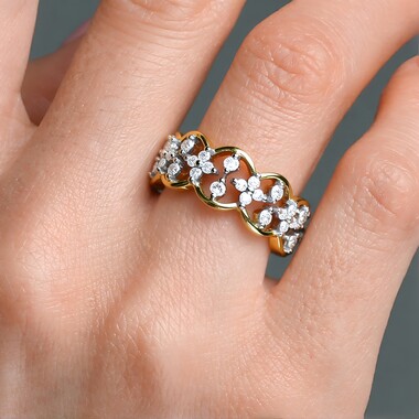 Anello in oro con Diamante SI1 (G) (Annette)
