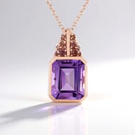 Rose de France Amethyst Silver Necklace (KM by Juwelo)