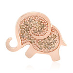 Gouden hanger met SI1 Argyle Rose De France Diamanten (Annette)