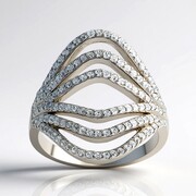 Bague en argent et Zircon