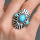 Bague en argent et Turquoise Sleeping Beauty (Desert Chic)