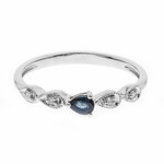 Gouden ring met een Blauwe Ceylon saffier (CIRARI)