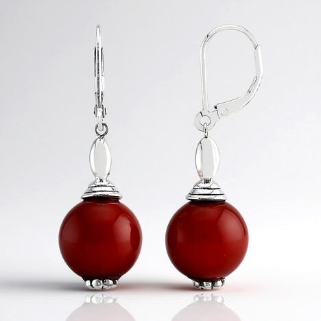 Orecchini in argento con Corniola (Jones Lee)