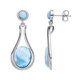 Larimar-Silberohrringe