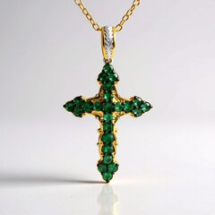 Collana in argento con Smeraldo Zambia