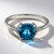 Anello in oro con Topazio Blu Londra