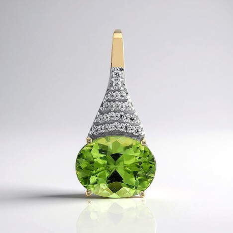 Ciondolo in oro con Peridoto Wagogo