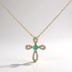 Collana in oro con Smeraldo Zambia AAA