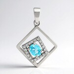 Ciondolo in argento con Apatite Blu (Pallanova)