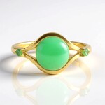 Anello in argento con Crisoprasio (KM by Juwelo)