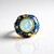 Anello in argento con Topazio Blu Cielo (Adela Silber)