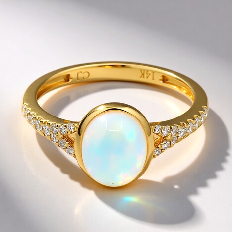 Anello in oro con Opale di Welo AAA (CIRARI)
