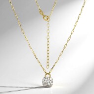Zircon Silver Necklace (Adela Silber)