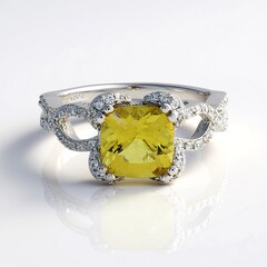 Anello in argento con Apatite Dorata