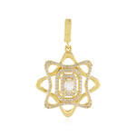 Weißer Saphir-Silberanhänger